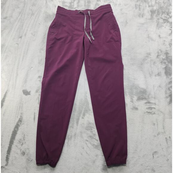 Eddie Bauer Pants Womens XS Purple Plum Pull On Jogger Scrubs Drawstring Casual - Picture 1 of 12